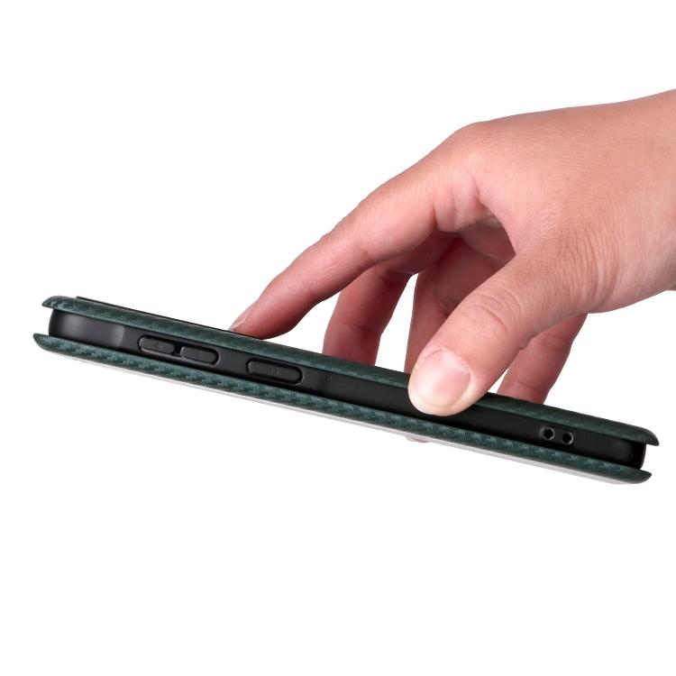 For Samsung Galaxy A57 5G Carbon Fiber Texture Flip Leather Phone Case