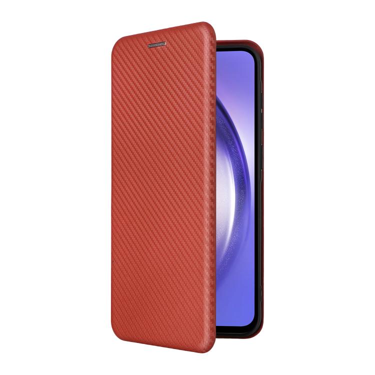 For Samsung Galaxy A27 5G Carbon Fiber Texture Flip Leather Phone Case