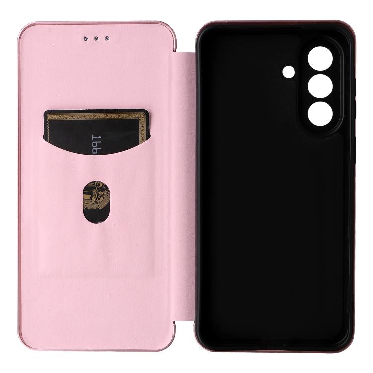 For Samsung Galaxy A27 5G Carbon Fiber Texture Flip Leather Phone Case