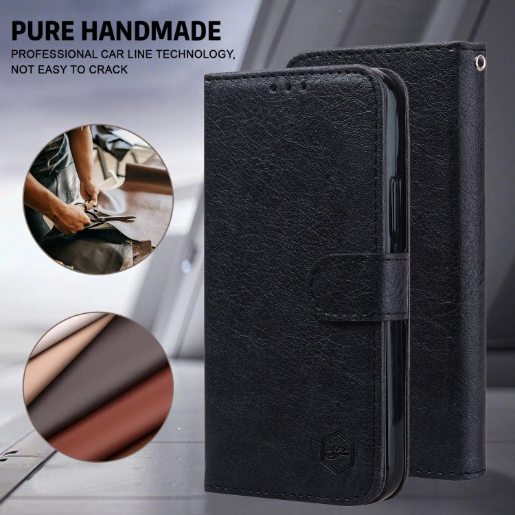 For Samsung Galaxy S24 FE 5G Skin Feeling Oil Leather Texture PU + TPU Phone Case