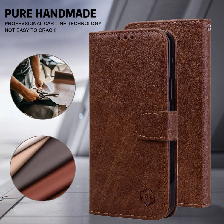 For Samsung Galaxy A16 5G Skin Feeling Oil Leather Texture PU + TPU Phone Case