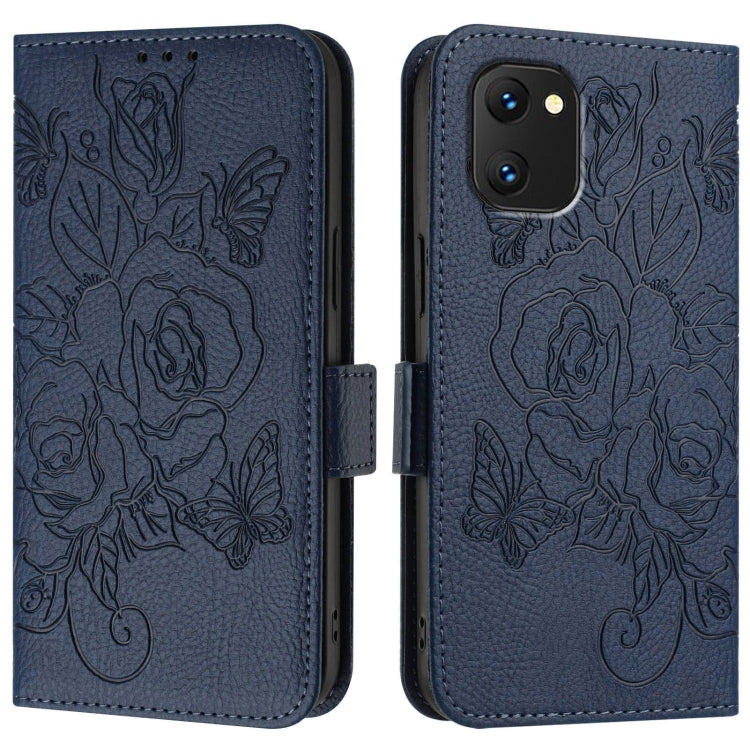 For UMIDIGI Power 7 / Power 7S Embossed Rose RFID Anti-theft Leather Phone Case
