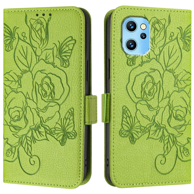 For UMIDIGI Power 7 Max Embossed Rose RFID Anti-theft Leather Phone Case