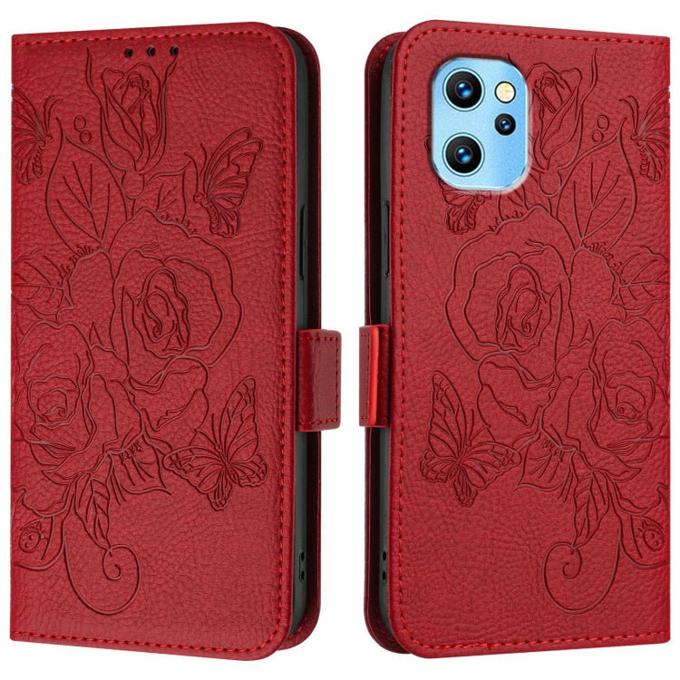 For UMIDIGI Power 7 Max Embossed Rose RFID Anti-theft Leather Phone Case