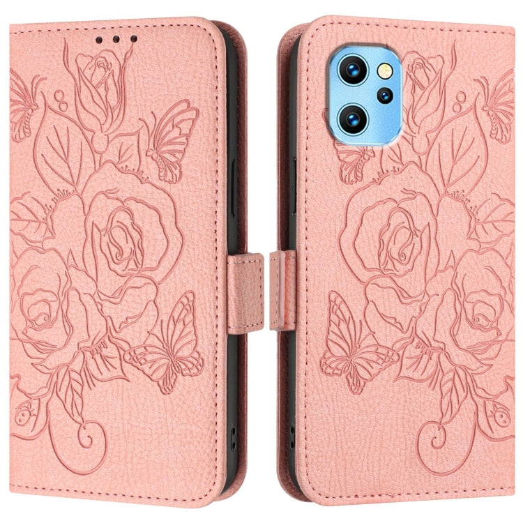 For UMIDIGI Power 7 Max Embossed Rose RFID Anti-theft Leather Phone Case