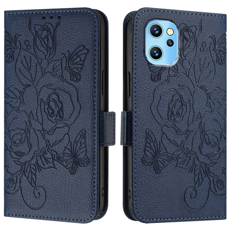 For UMIDIGI Power 7 Max Embossed Rose RFID Anti-theft Leather Phone Case