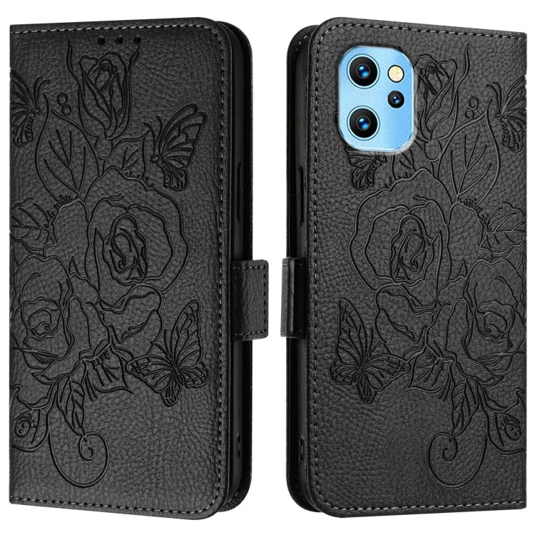 For UMIDIGI Power 7 Max Embossed Rose RFID Anti-theft Leather Phone Case