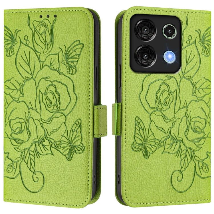 For UMIDIGI G9 5G Embossed Rose RFID Anti-theft Leather Phone Case