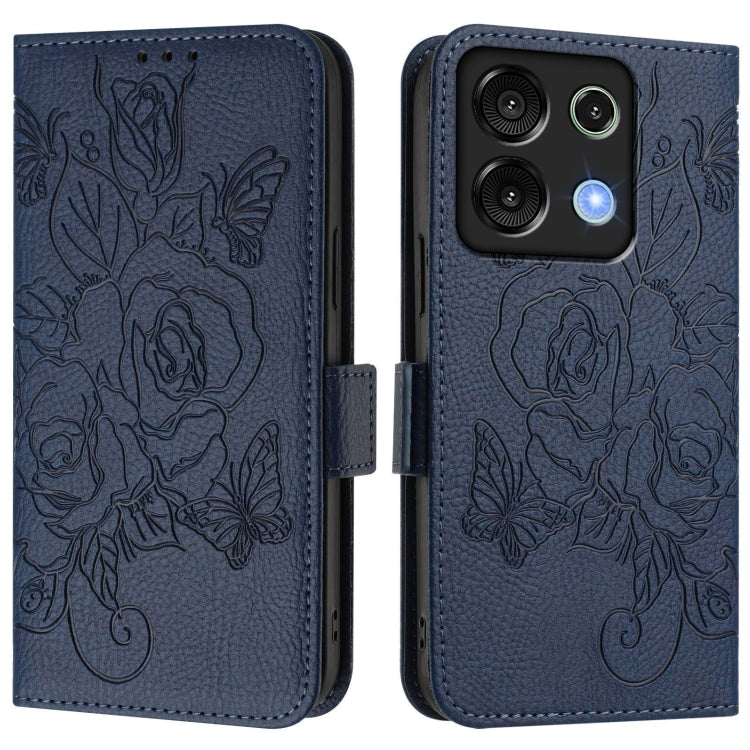 For UMIDIGI G9 5G Embossed Rose RFID Anti-theft Leather Phone Case