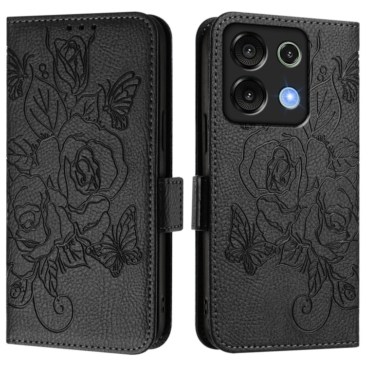 For UMIDIGI G9 5G Embossed Rose RFID Anti-theft Leather Phone Case