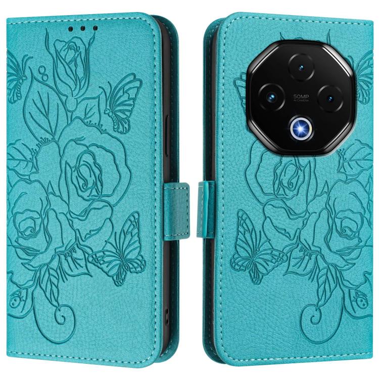 For UMIDIGI G100 Pro Embossed Rose RFID Anti-theft Leather Phone Case