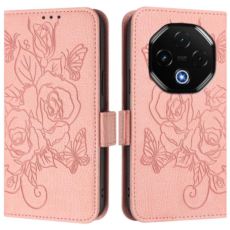 For UMIDIGI G100 Pro Embossed Rose RFID Anti-theft Leather Phone Case