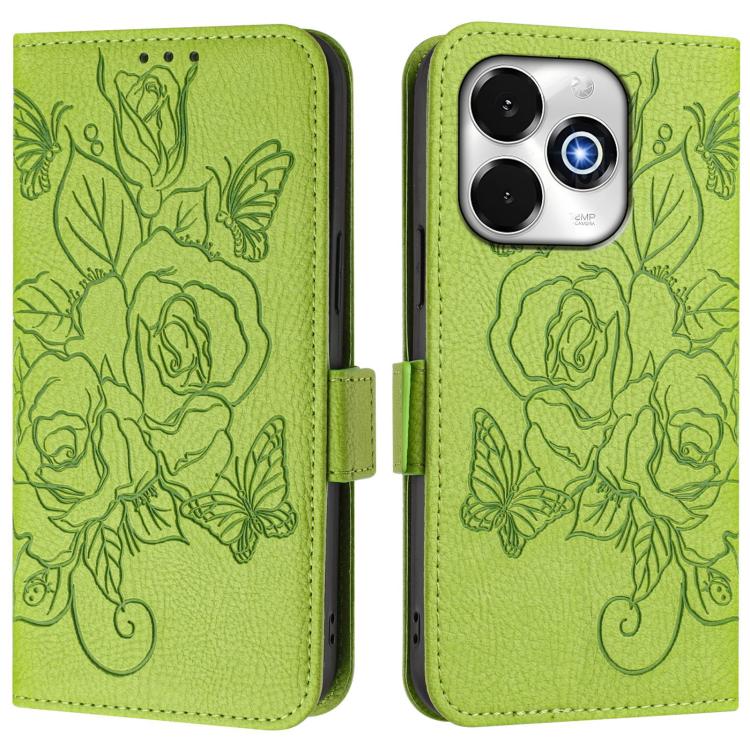 For UMIDIGI G100x 5G / 4G Embossed Rose RFID Anti-theft Leather Phone Case