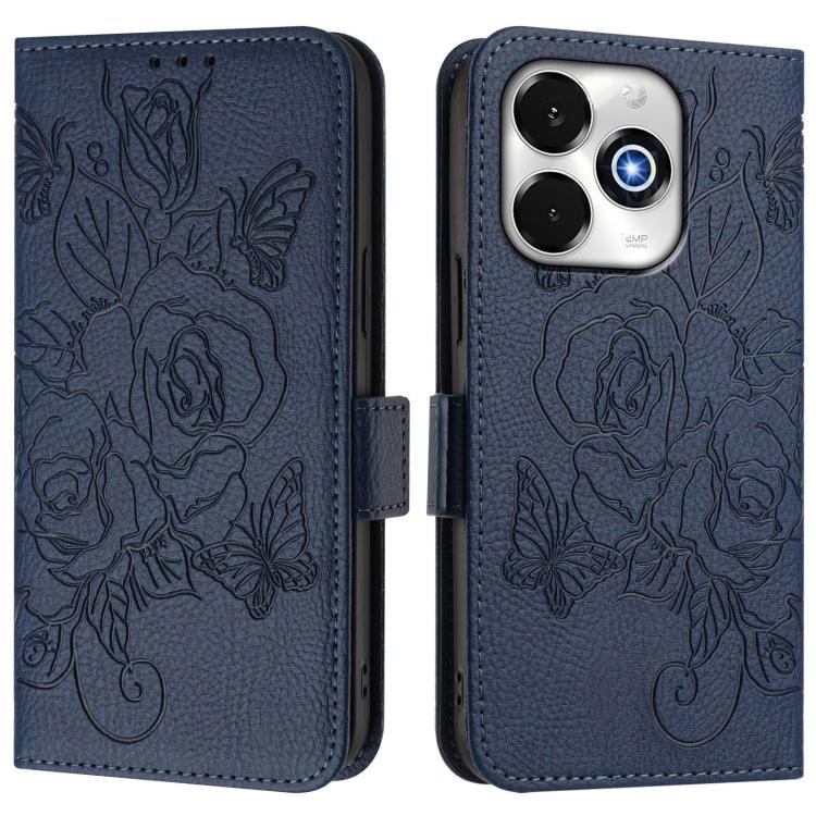 For UMIDIGI G100x 5G / 4G Embossed Rose RFID Anti-theft Leather Phone Case