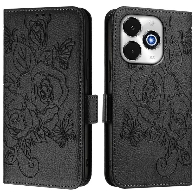 For UMIDIGI G100x 5G / 4G Embossed Rose RFID Anti-theft Leather Phone Case