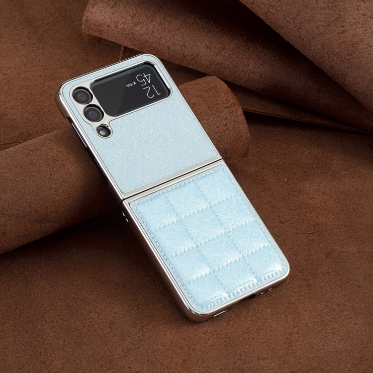 For Samsung Galaxy Z Flip3 Electroplating Square Glitter PU Phone Case