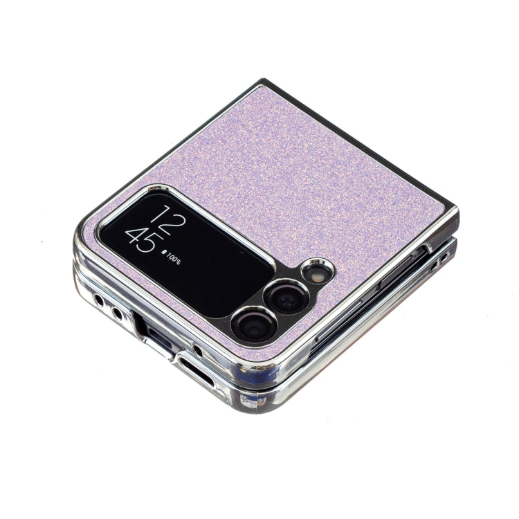 For Samsung Galaxy Z Flip3 Electroplating Square Glitter PU Phone Case