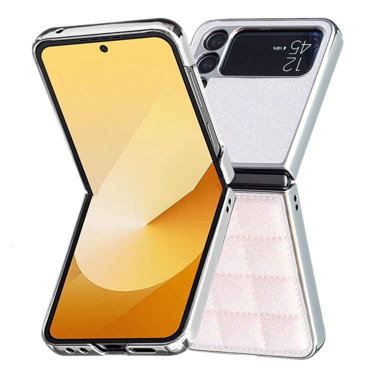 For Samsung Galaxy Z Flip3 Electroplating Square Glitter PU Phone Case