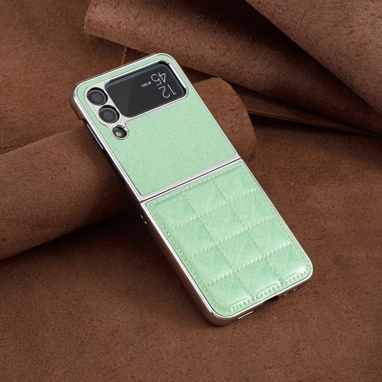 For Samsung Galaxy Z Flip3 Electroplating Square Glitter PU Phone Case