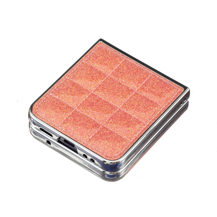 For Samsung Galaxy Z Flip3 Electroplating Square Glitter PU Phone Case