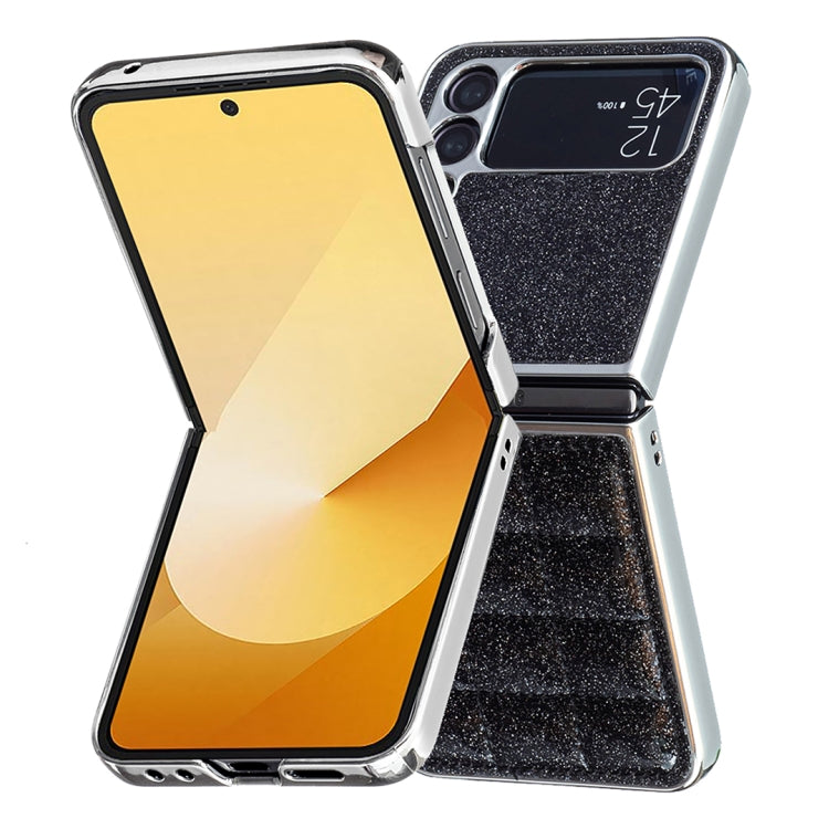 For Samsung Galaxy Z Flip3 Electroplating Square Glitter PU Phone Case