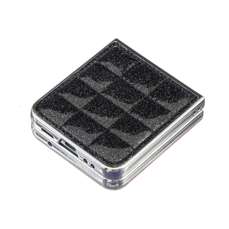 For Samsung Galaxy Z Flip3 Electroplating Square Glitter PU Phone Case