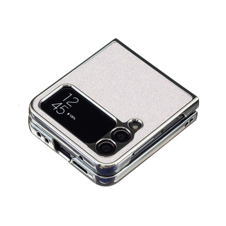 For Samsung Galaxy Z Flip4 Electroplating Square Glitter PU Phone Case
