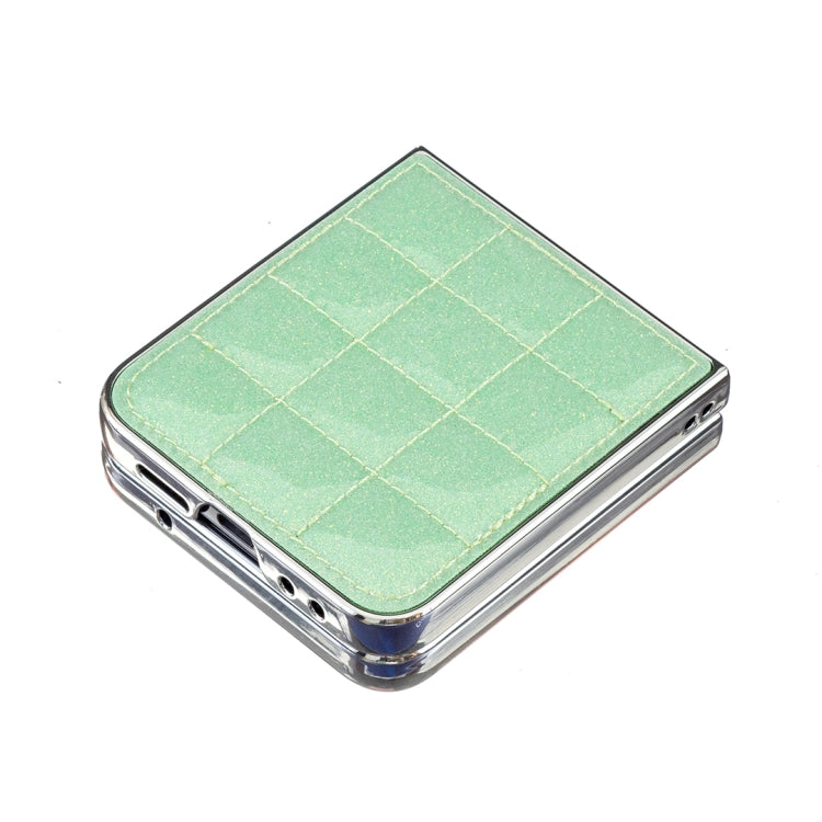 For Samsung Galaxy Z Flip4 Electroplating Square Glitter PU Phone Case