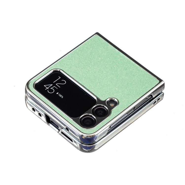 For Samsung Galaxy Z Flip4 Electroplating Square Glitter PU Phone Case