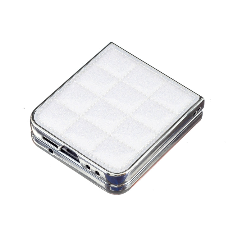For Samsung Galaxy Z Flip4 Electroplating Square Glitter PU Phone Case