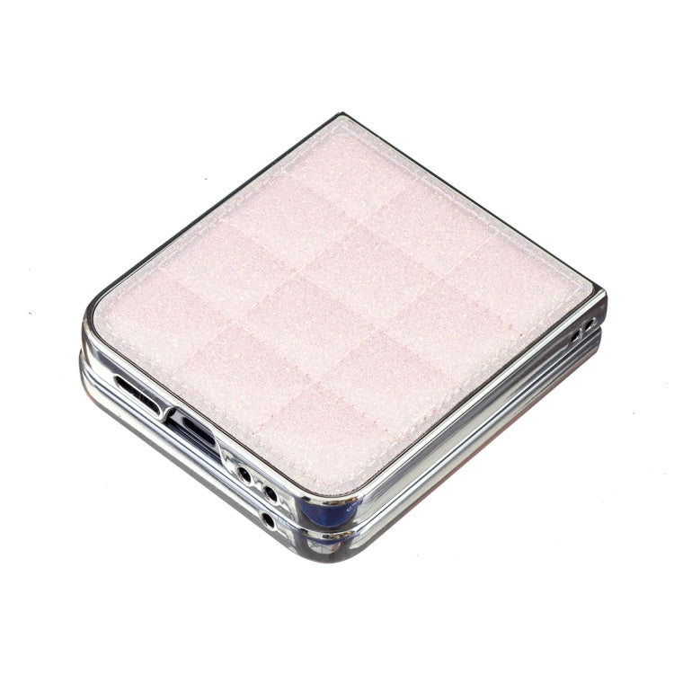 For Samsung Galaxy Z Flip5 Electroplating Square Glitter PU Phone Case