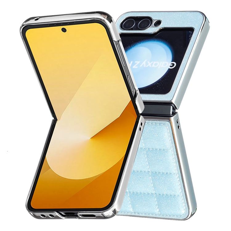For Samsung Galaxy Z Flip6 / Flip7 FE Electroplating Square Glitter PU Phone Case