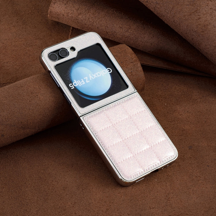 For Samsung Galaxy Z Flip6 / Flip7 FE Electroplating Square Glitter PU Phone Case