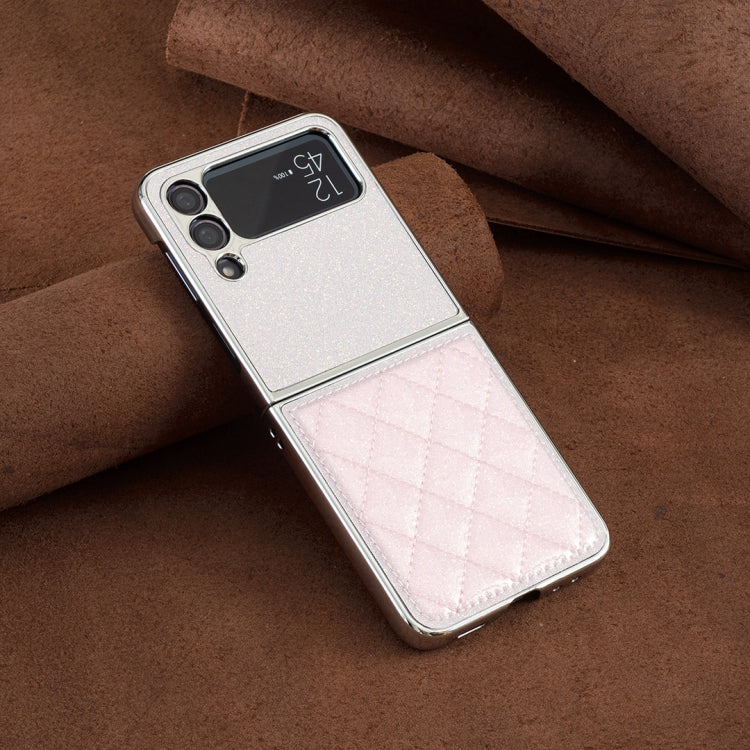 For Samsung Galaxy Z Flip3 Electroplating Rhombic Glitter PU Phone Case