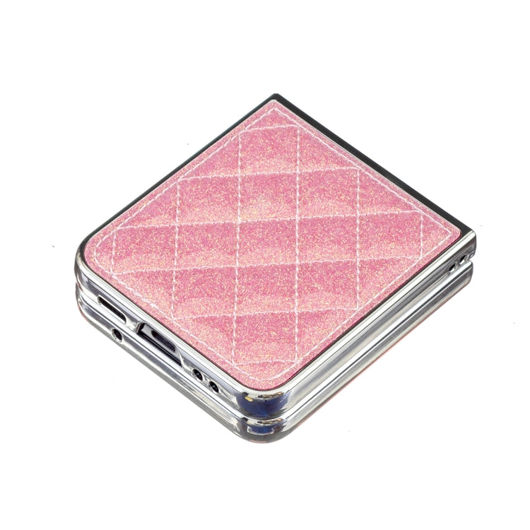 For Samsung Galaxy Z Flip3 Electroplating Rhombic Glitter PU Phone Case