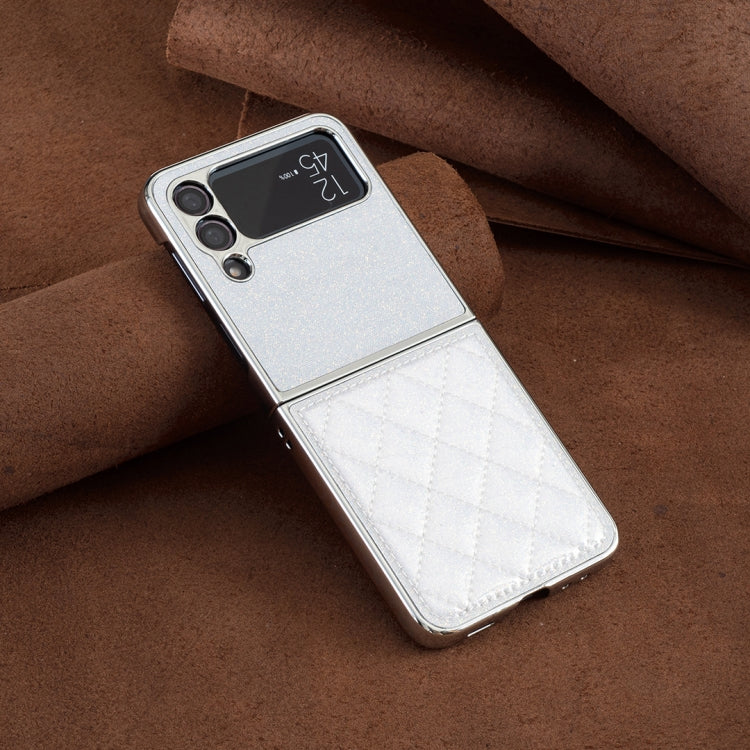 For Samsung Galaxy Z Flip3 Electroplating Rhombic Glitter PU Phone Case