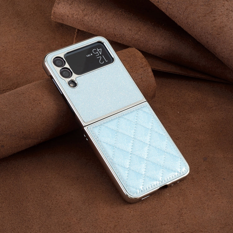 For Samsung Galaxy Z Flip4 Electroplating Rhombic Glitter PU Phone Case