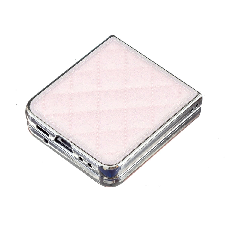 For Samsung Galaxy Z Flip4 Electroplating Rhombic Glitter PU Phone Case