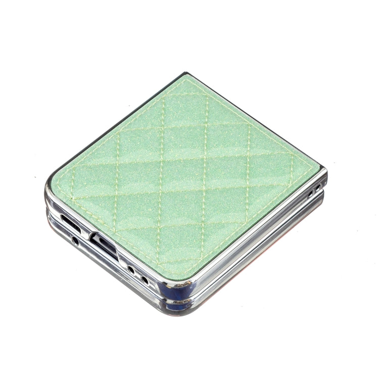 For Samsung Galaxy Z Flip4 Electroplating Rhombic Glitter PU Phone Case