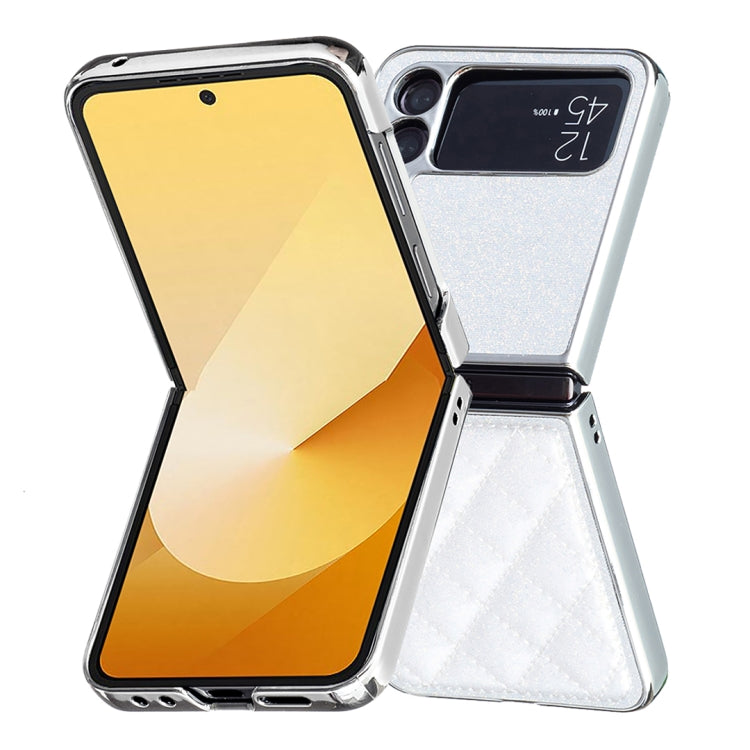 For Samsung Galaxy Z Flip4 Electroplating Rhombic Glitter PU Phone Case