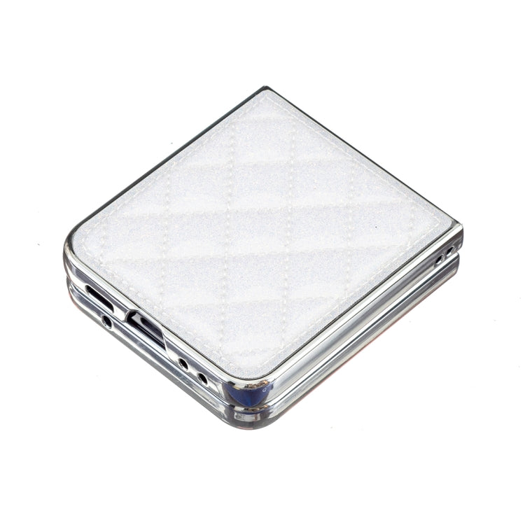 For Samsung Galaxy Z Flip4 Electroplating Rhombic Glitter PU Phone Case
