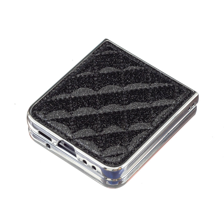 For Samsung Galaxy Z Flip4 Electroplating Rhombic Glitter PU Phone Case