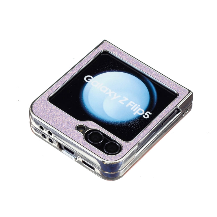For Samsung Galaxy Z Flip5 Electroplating Rhombic Glitter PU Phone Case