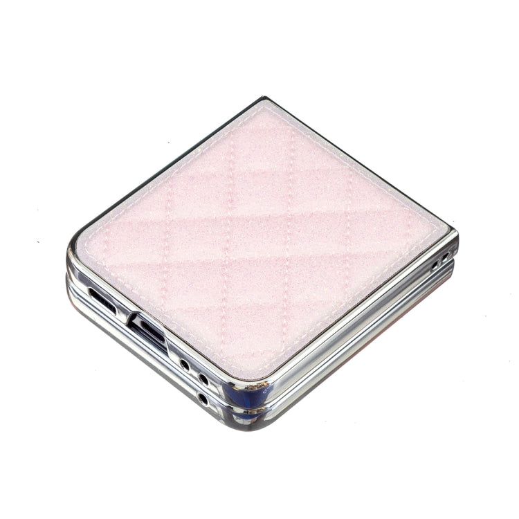 For Samsung Galaxy Z Flip5 Electroplating Rhombic Glitter PU Phone Case