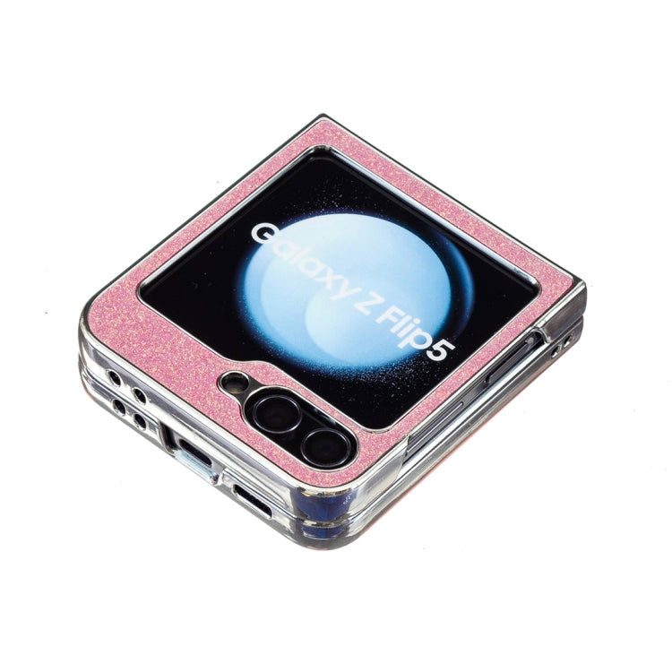 For Samsung Galaxy Z Flip5 Electroplating Rhombic Glitter PU Phone Case
