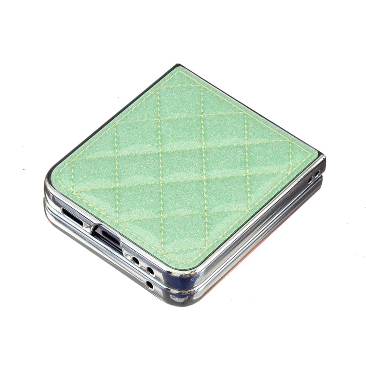 For Samsung Galaxy Z Flip5 Electroplating Rhombic Glitter PU Phone Case