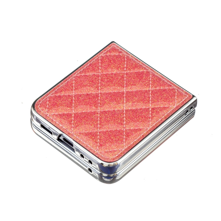 For Samsung Galaxy Z Flip5 Electroplating Rhombic Glitter PU Phone Case