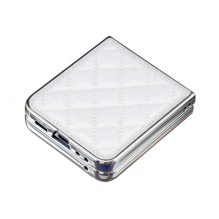 For Samsung Galaxy Z Flip5 Electroplating Rhombic Glitter PU Phone Case