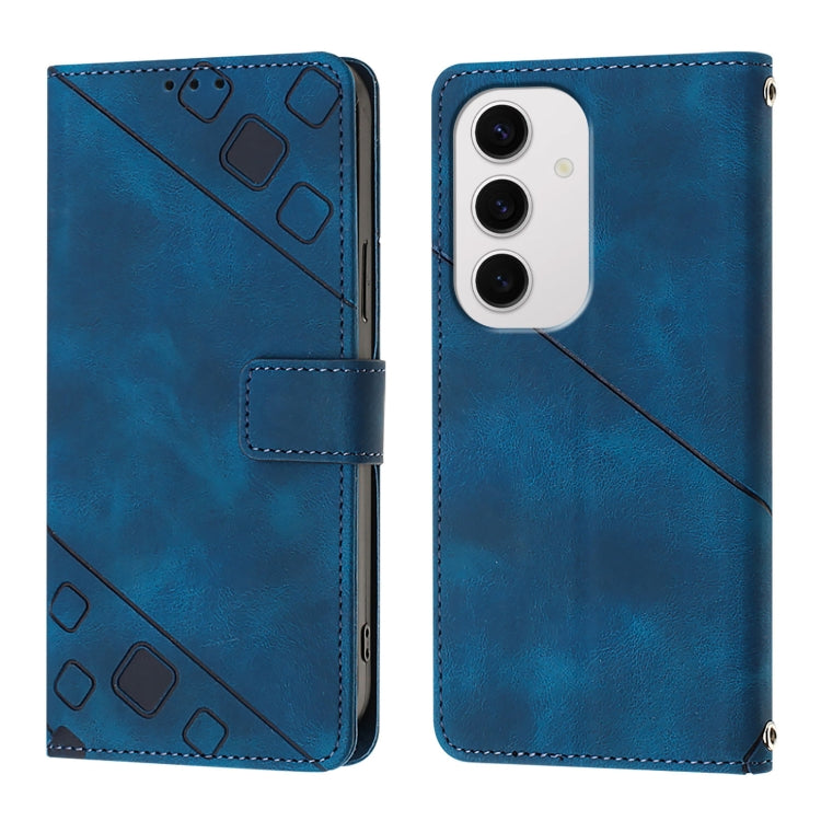 For Samsung Galaxy S24 FE 5G Skin-feel Embossed Leather Phone Case