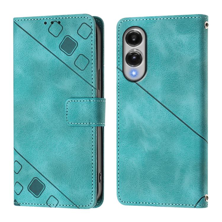 For Samsung Galaxy S25 Edge 5G Skin-feel Embossed Leather Phone Case